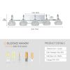Brushed Nickel Finish Vintage Crystal Vanity Light - Elegant 5-Light Bathroom Mirror Fixture with Clear Glass Shades (No Bulbs)