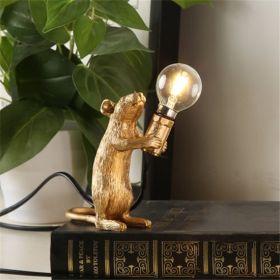 Nordic Creative Resin Mini Animal Mouse Light (Option: Golden-Standing posture-UK)
