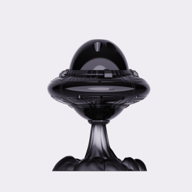 Flying Saucer Starry Sky Projection Light, Indoor Ambient Lighting Decoration (Color: Black)