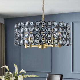 Modern Crystal Chandelier for Living-Room Round Cristal Lamp Luxury Home Decor Light Fixture (Color: transparent)
