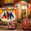 C7 Multi-color Christmas Decorative Lights; 28 Feet Retro Christmas Tree Lamps; Outdoor Roof Line String Lights; 27 Light Bulbs